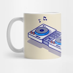 Turntable With Vinyl Cartoon Mug